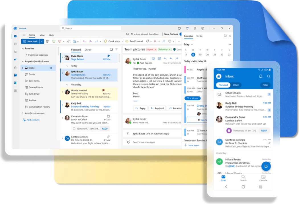 Microsoft Outlook ինտerfeis